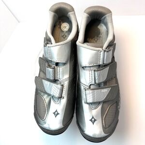 Specialized Riata Mountain Bike Shoes Silver Grey MTB Cycling Womens Size 39